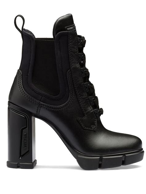 prada tire boots|Prada chunky heel ankle boots.